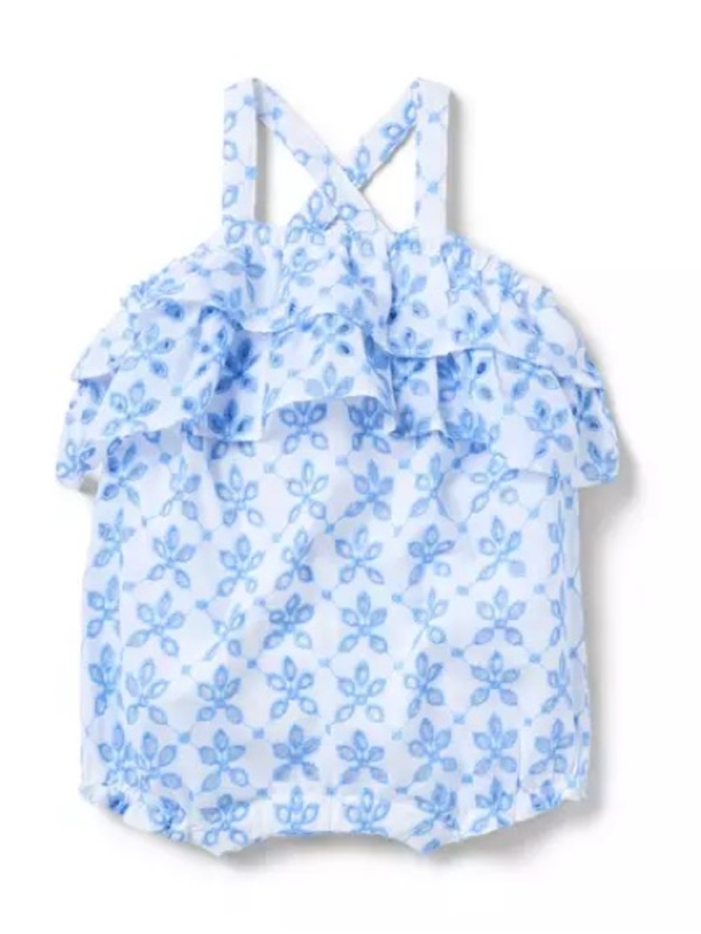 NWOT Janie and Jack Baby Floral Eyelet Romper